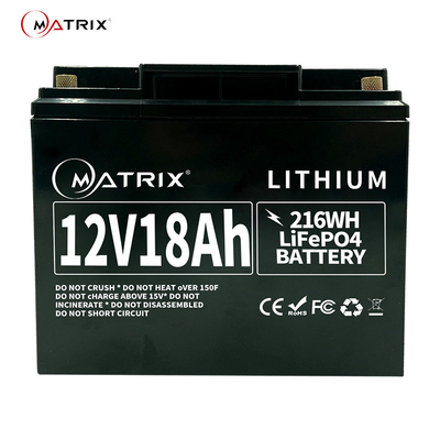 Wieder aufladbare tiefe Lithium-Batterie 12.8v 18ah LiFePO4 des Zyklus-12v