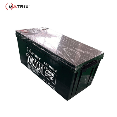 Matrix Eco freundliche Lfp-Hochenergie-Batterie 12v 200ah 2400wh für Energie-Speicher